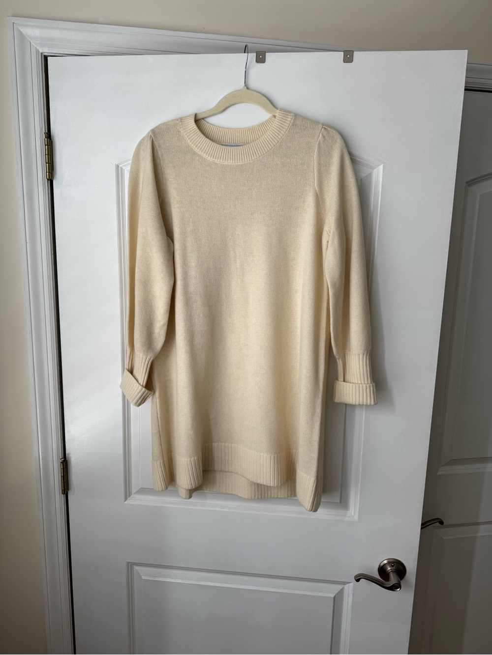 Hill House Sylvie Cream Crewneck Sweater Dress - Women's
